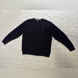 Chaps Men's Navy Cable Knit Sweater